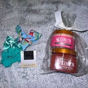 Tree Hut Watermelon Shea Sugar Scrub + Watermelon Shea Body Butter & Scrunchies